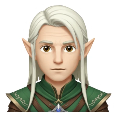 ESO male high elf warrior with white hair sticker