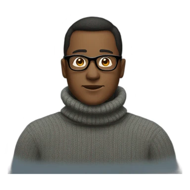 turtleneck glasses man sticker