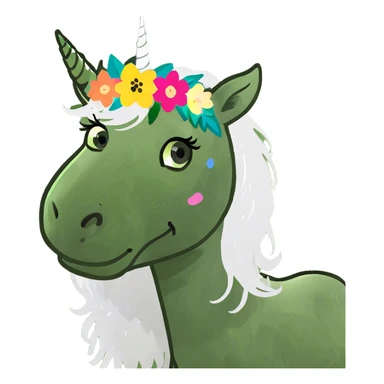 Unicorn white sticker