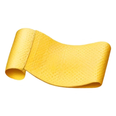 used adhesive bandage with yellow grime sticker