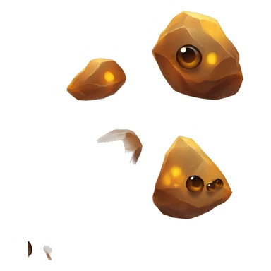 Amber rock with cute eyes sticker