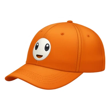 Orange baseball hat sticker