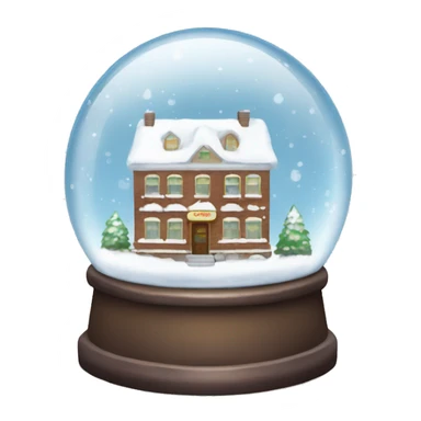 snow globe with snowball in downtown sticker