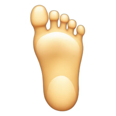 A foot with a broken tiny too sticker