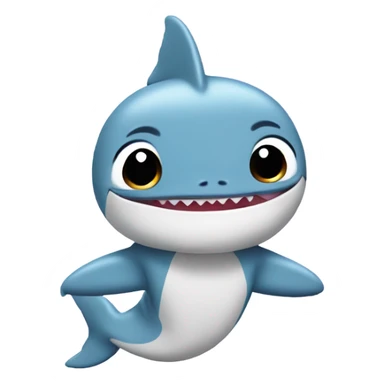 baby shark in a dolphin pyjamas  sticker
