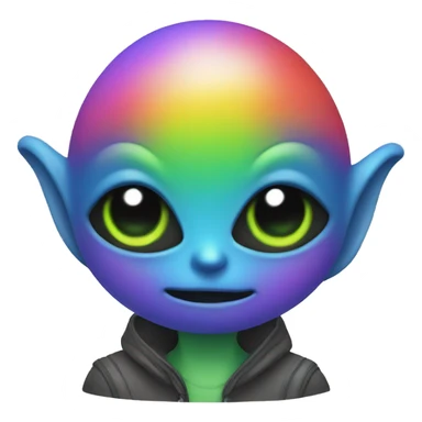 alien rainbow sticker