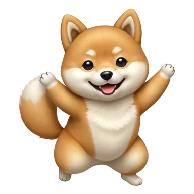 happy shiba inu dancing sticker