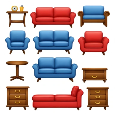 give real furniture emojes sticker