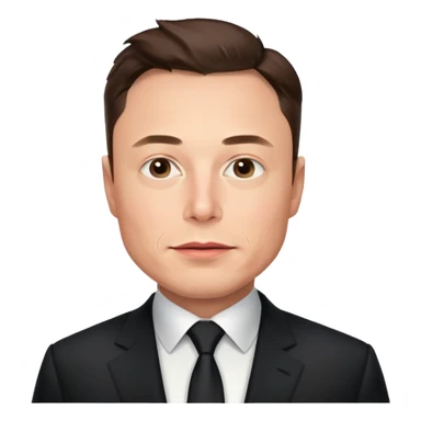 elon musk in suit sticker