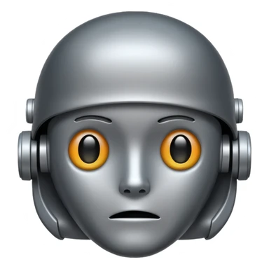 ai robot emoji, sad expression sticker