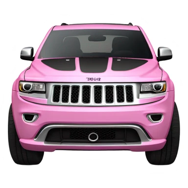 Pink jeep grand Cherokee with black trim sticker