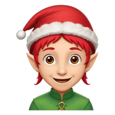 Christmas elf, funny, red sticker