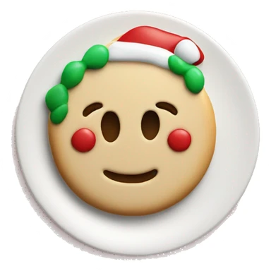 christmas sugar cookies on a plate sticker