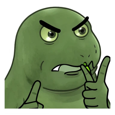 Angry face giving the middle finger  sticker