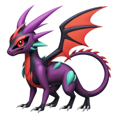 Colorful Cool Badass  Meloetta-Noibat-Noivern-Salandit-Guilmon-Darkrai-Pokémon-Fakémon-fusion-hybrid-creature sticker