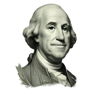 pair of two one dollar bills sticker