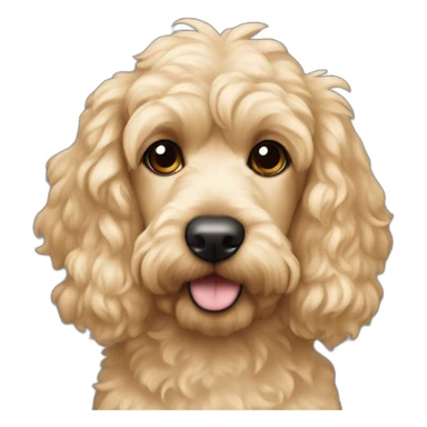 blonde cockapoo with black ears sticker