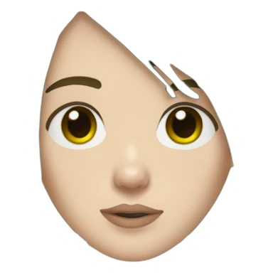 billie eilish with brunette and green hair sticker