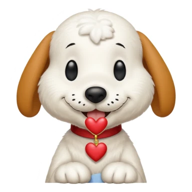 Snoopy giving kisses sticker