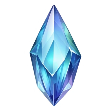 Blue iridescent nebula crystal shard sticker