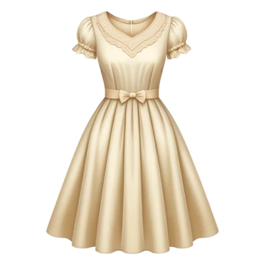 fancy vintage cream dress sticker
