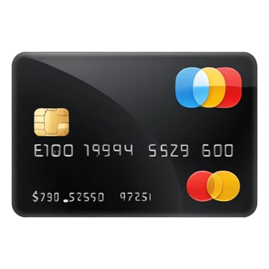 black credit card, no text, no numbers sticker