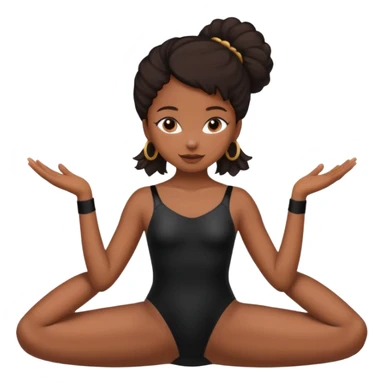 Black girl touching her toes sticker