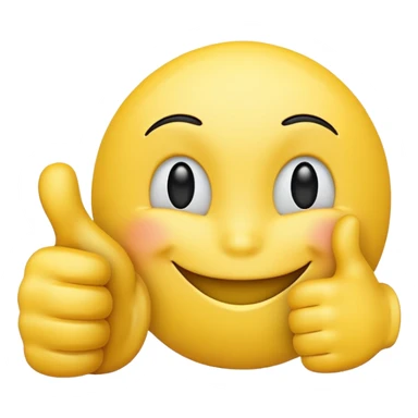 thumbs up with smiley face sticker