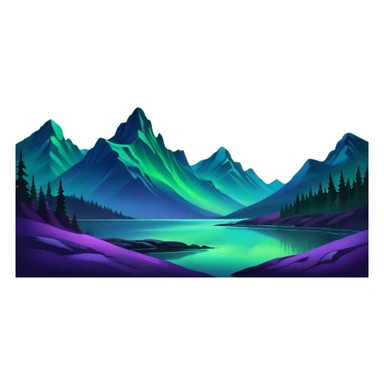 northern lights sticker