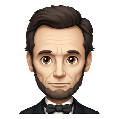 Abraham Lincoln with gray eyes sticker