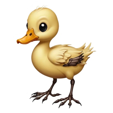 Zombie duckling with spider legs horror sticker