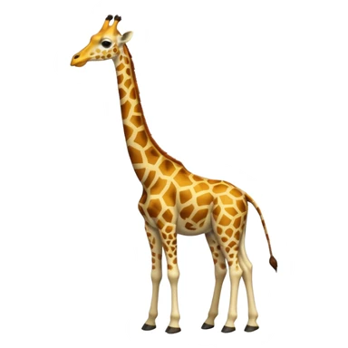 High resolution giraffe leaning to eat  sticker