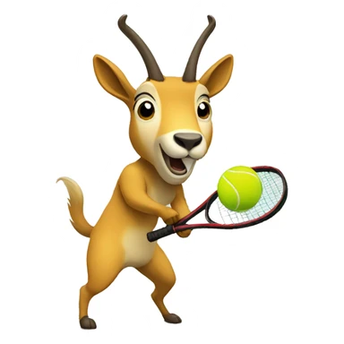 Chamois playing tennis sticker