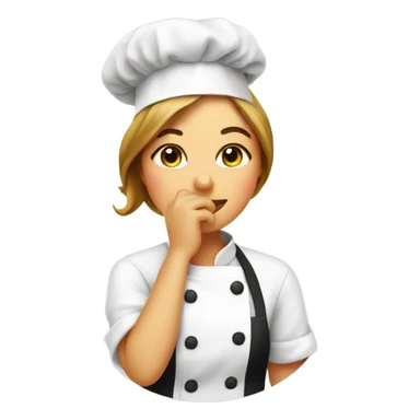 Chef's kiss from a female chef sticker