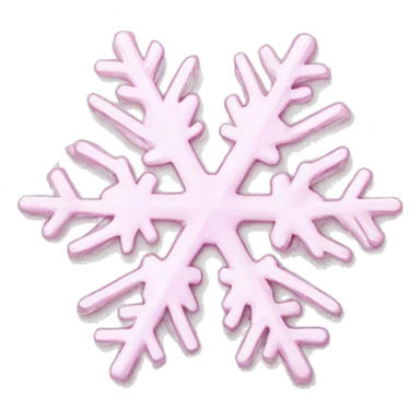Light pink realistic snowflake sticker