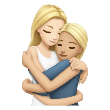 White Girl hugs white girl sticker