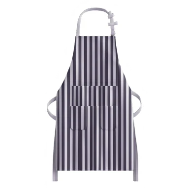 black apron with white vertical stripes (dense) sticker