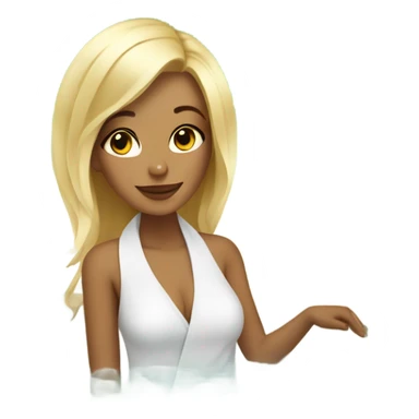 Girl blondes relaxing in spa salon  sticker