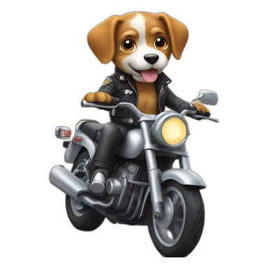 The cutest dog riding a motorcycle  sticker