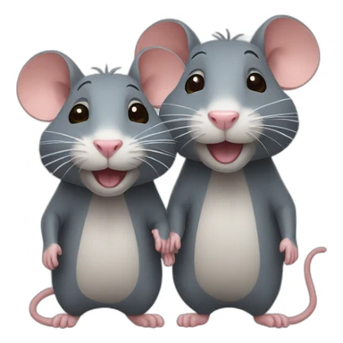 Couple of rats sticker