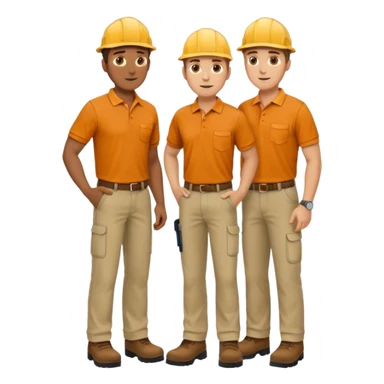 Landscaping company employee talking to his client, full body sticker