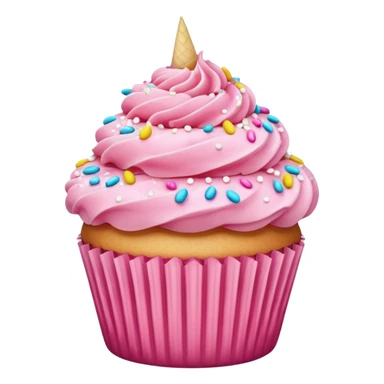 Cupcake with pink icing sticker