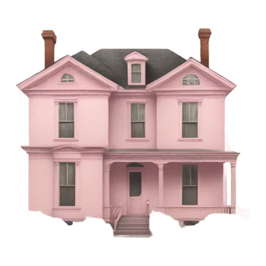 pastel pink 19th century house  sticker