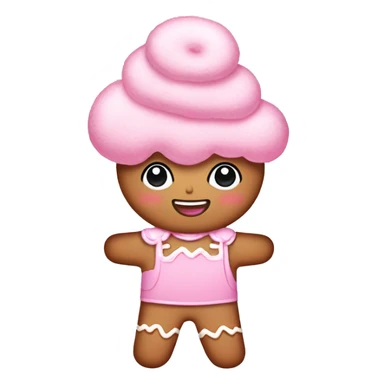 cotton candy, gingerbread girl sticker