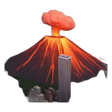 A volcano hits NYC sticker