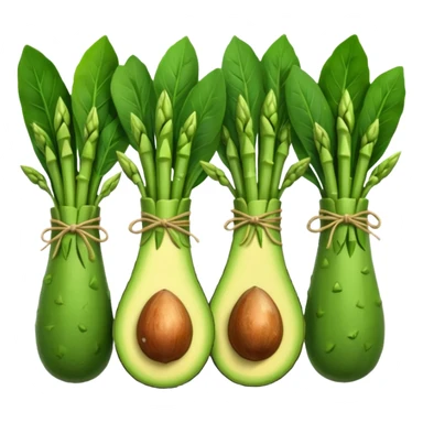 asparagus avocado and spinach sticker