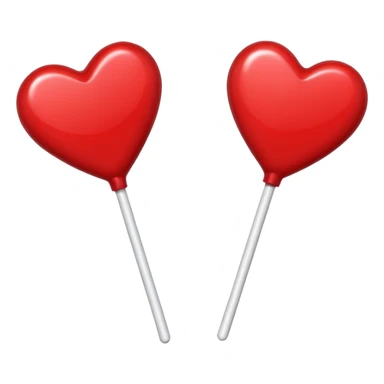 Hearts with lollipop  sticker