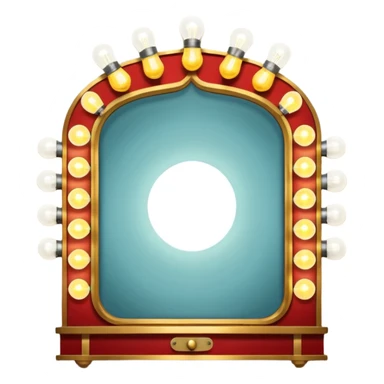 Mirror theater with light bulbs  sticker