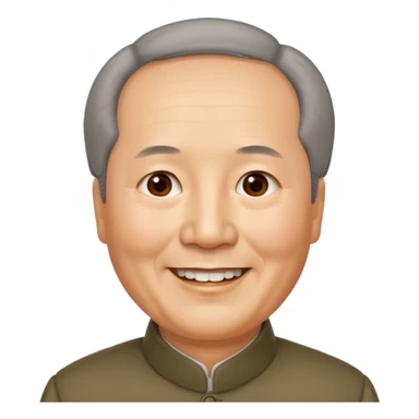Mao zedong with receding hairline smiling sticker
