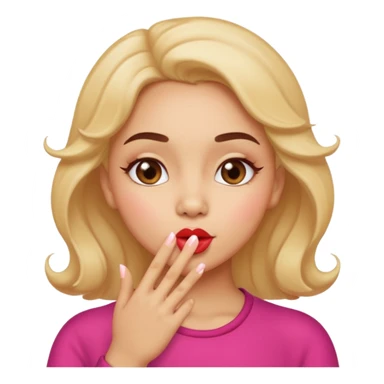 Light skin lady blowing a kiss sticker